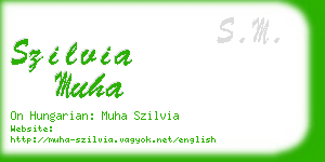 szilvia muha business card
